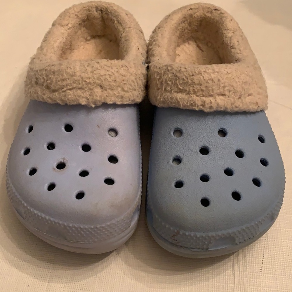 Light blue Crocs, size 10/11